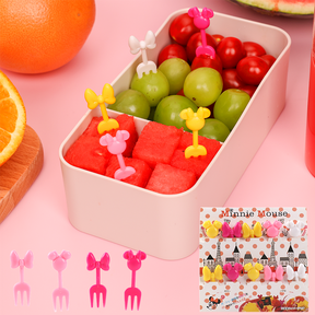 10 Piezas Palillos De Dientes De Mickey Para Ni?os Tenedor De Fruta De Dibujos Animados Tenedores De Resina Reutilizable (Personalizado)