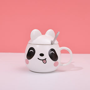480ml Taza Cerámica Panda Con Cuchara (60 Pieces)(Personalización) - HOLY BOOK