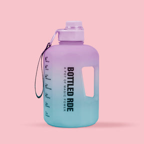 2.2L Botella Deportiva De Gran Capacidad Vaso De Agua De Plástico Degradado Con Asa Taza De Agua Inspiradora Escarchado (Personalizado)