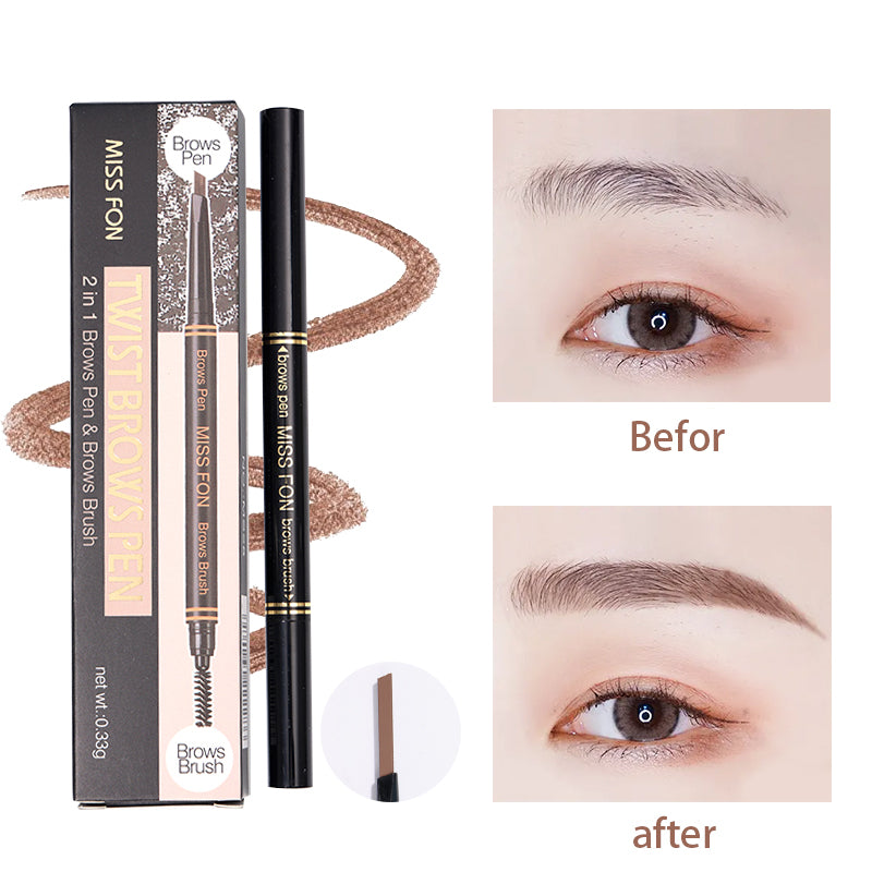 2 En 1 Lápiz Para Cejas Y Cepillo Para Cejas(Personalización) - HOLY BOOK