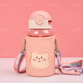 650ML Oso Botella De Agua Con Pajita Y Estuche(Personalización) - HOLY BOOK