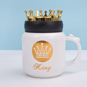 480 ml Taza De Cerámica Con Tapa Corona (60 Pieces)(Personalización) - HOLY BOOK