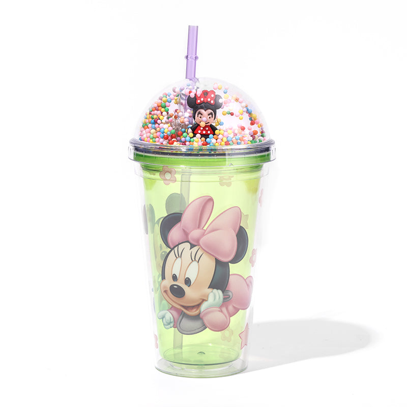 Vaso Frío LED Mickey Mouse Con Pajita 450ML (60 Pieces) - HOLY BOOK