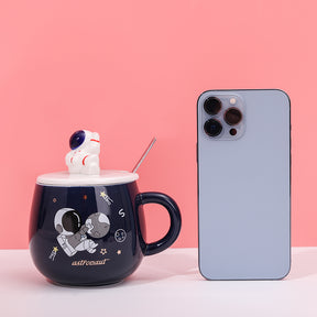 480ml Taza De Cerámica De Astronauta Con Tapa Y Cuchara (60 Pieces)(Personalización) - HOLY BOOK