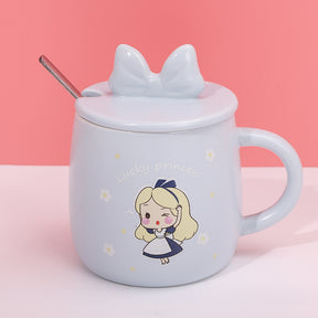 480ml Taza De Cerámica Princesa Con Taza Y Cuchara (60 Pieces)(Personalización) - HOLY BOOK