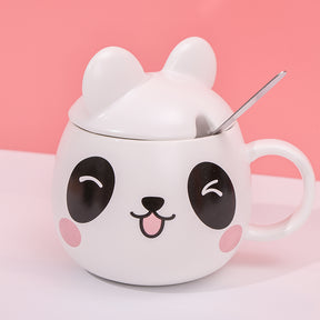 480ml Taza Cerámica Panda Con Cuchara (60 Pieces)(Personalización) - HOLY BOOK