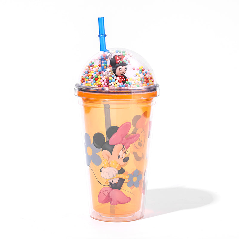 Vaso Frío LED Mickey Mouse Con Pajita 450ML (60 Pieces) - HOLY BOOK
