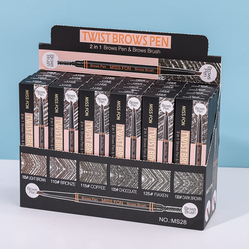 2 En 1 Lápiz Para Cejas Y Cepillo Para Cejas(Personalización) - HOLY BOOK