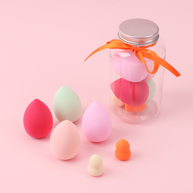 6 PCS Esponja De Maquillaje En Forma De Gota De Agua Esponja Maquillaje Huevo (Personalizado)