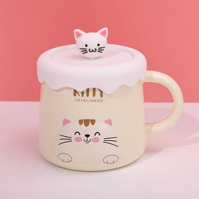 480 ml Animal Avatar Taza De Cerámica Con Tapa(Personalización) - HOLY BOOK
