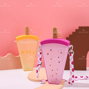 380ML Botella De Agua De Sandía Con Pajita Y Correa (Personalización) - HOLY BOOK