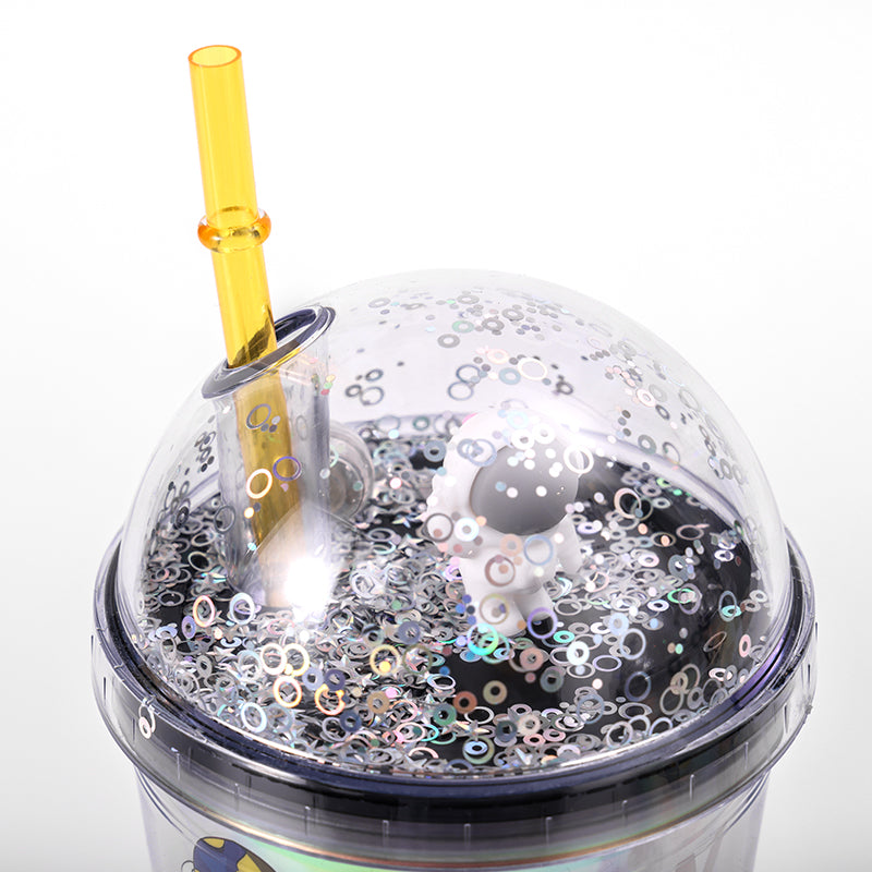 Vaso Frío Astronauta LED Con Pajita 450ML (60 Pieces) - HOLY BOOK