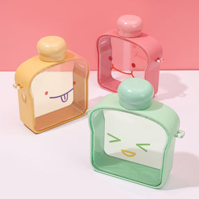 380 ml Taza de tostadas con botella de agua peque?a con emoji - HOLY BOOK