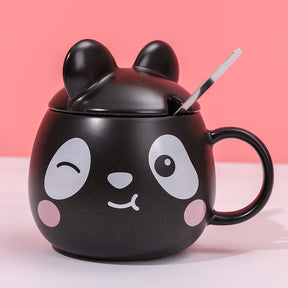 480ml Taza Cerámica Panda Con Cuchara (60 Pieces)(Personalización) - HOLY BOOK