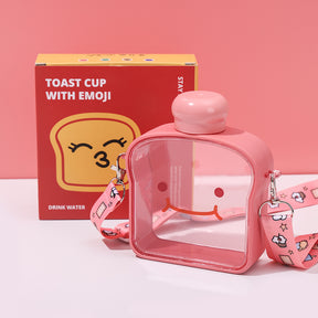 380 ml Taza de tostadas con botella de agua peque?a con emoji - HOLY BOOK