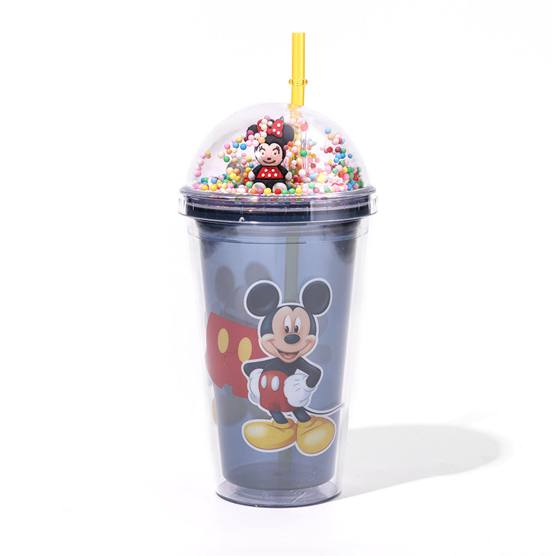 Vaso Frío LED Mickey Mouse Con Pajita 450ML (60 Pieces) - HOLY BOOK