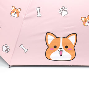 Paraguas Con Estampado De Cachorro Manual Plegable Paraguas De Estudiante Lindo Anti-ultravioleta Portátil Sombrilla (Personalizado)