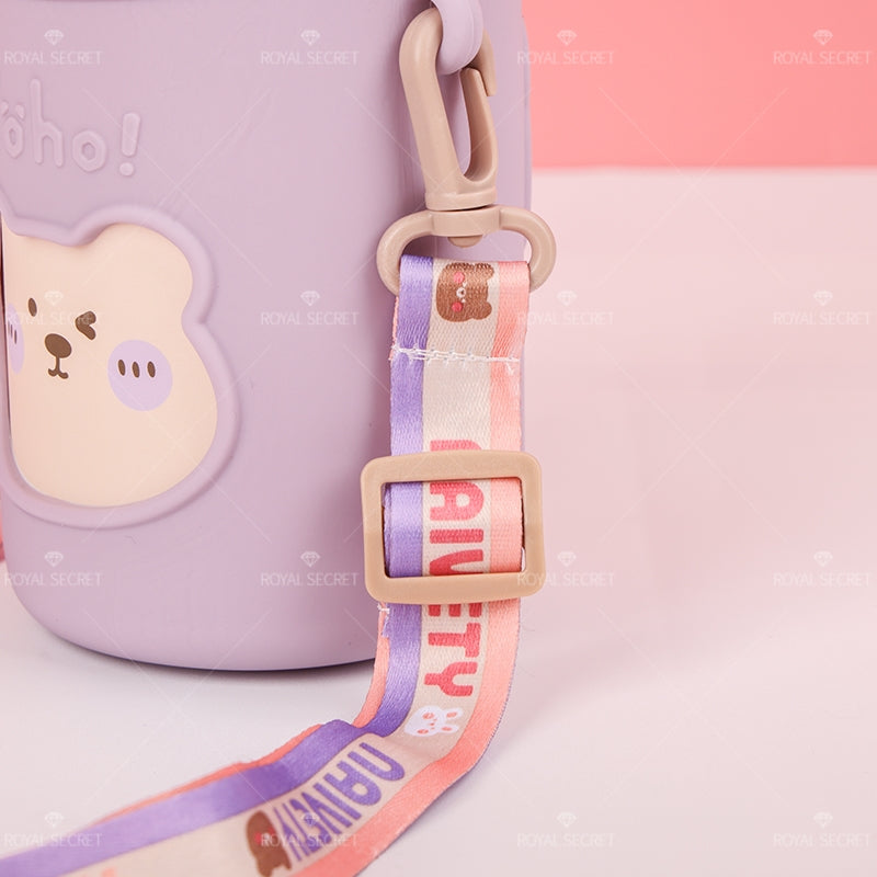 650ML Oso Botella De Agua Con Pajita Y Estuche(Personalización) - HOLY BOOK