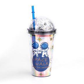 Vaso Frío Astronauta LED Con Pajita 450ML (60 Pieces) - HOLY BOOK