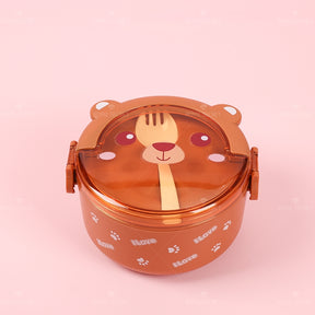 Lonchera De Dibujos Animados Caja De Almuerzo Lunch Box Portátil Fiambrera De Comida Con Cuchara (Personalizado)