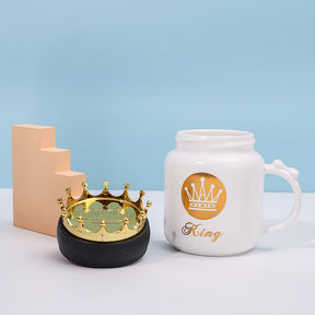 480 ml Taza De Cerámica Con Tapa Corona (60 Pieces)(Personalización) - HOLY BOOK