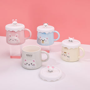 480 ml Animal Avatar Taza De Cerámica Con Tapa(Personalización) - HOLY BOOK