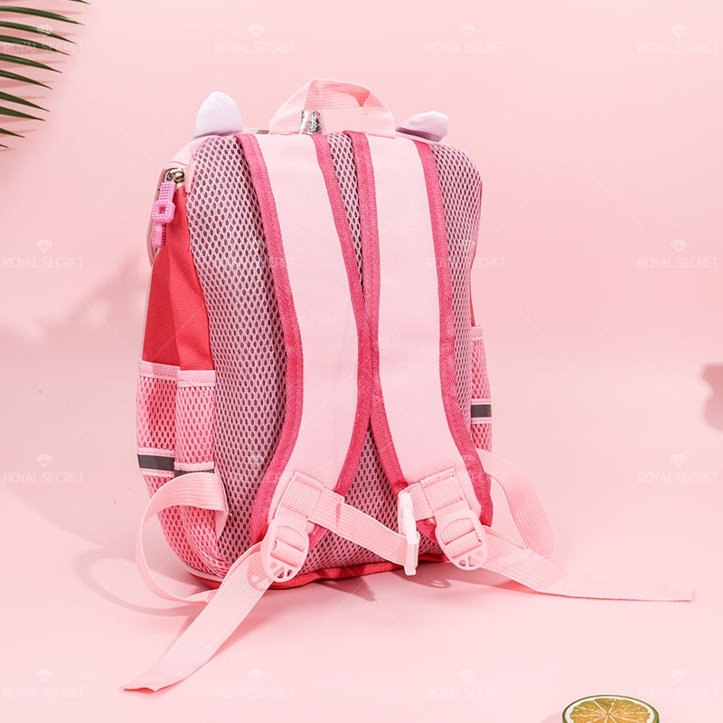 Mochila de estudiante de gran capacidad patchwork cartoon unicornio mochila de forma (Personalizado)