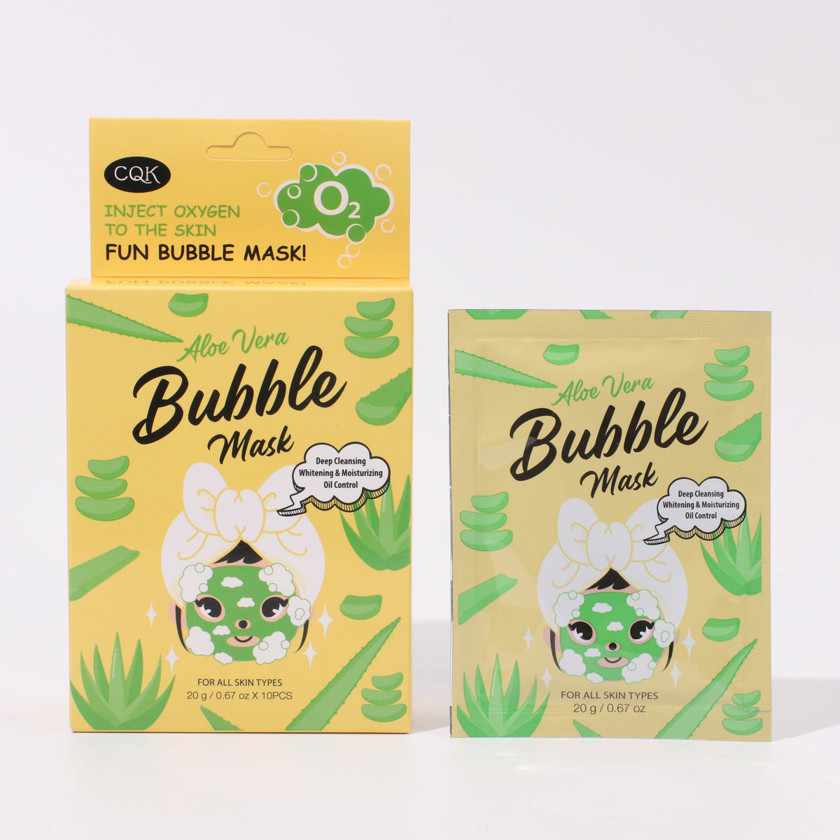 Máscara De Burbujas De Aloe Vera (Personalizado)