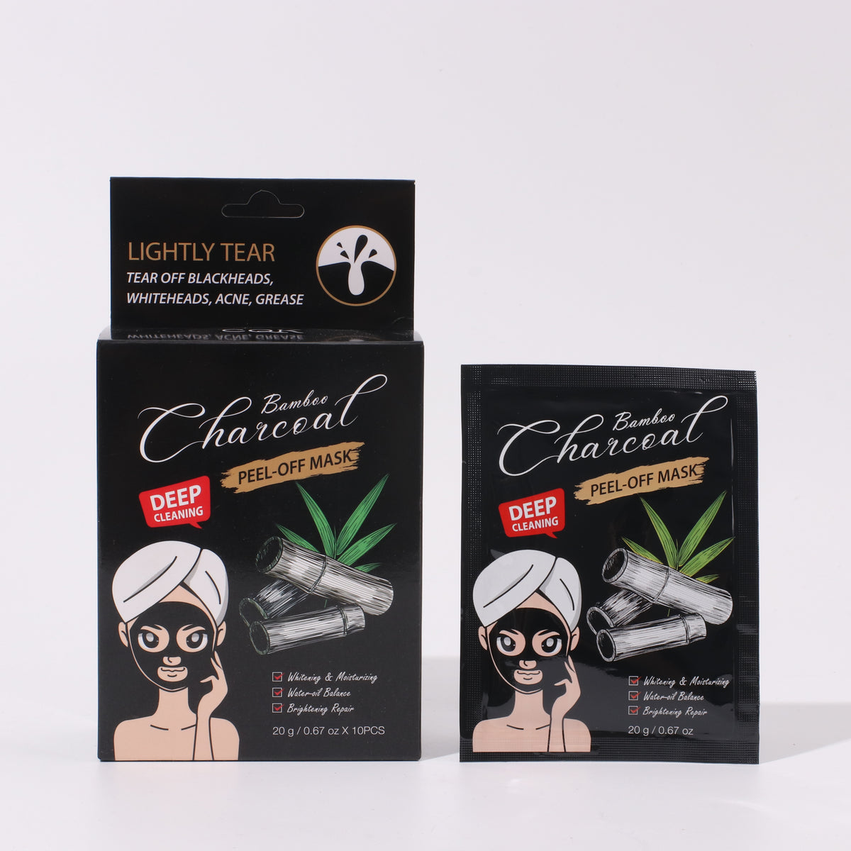 Máscara Facial De Barro De Carbón De Bambú (Personalizado)