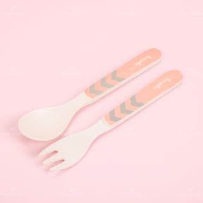 Juego De 3 Piezas Plato Llano Cuadrado De Fibra De Bambú Con Forma De Animal Con Cuchillo Y Tenedor (Personalizado)
