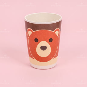 Juego De 5 Piezas Plato Llano De Fibra De Bambú Con Forma De Animal Con Cuchillo Y Tenedor (Personalizado)
