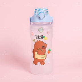 2000 ML Botella De Agua Exfoliante De Oso Regordete Lindo De Con Pajita Y Pegatina (Personalizado)