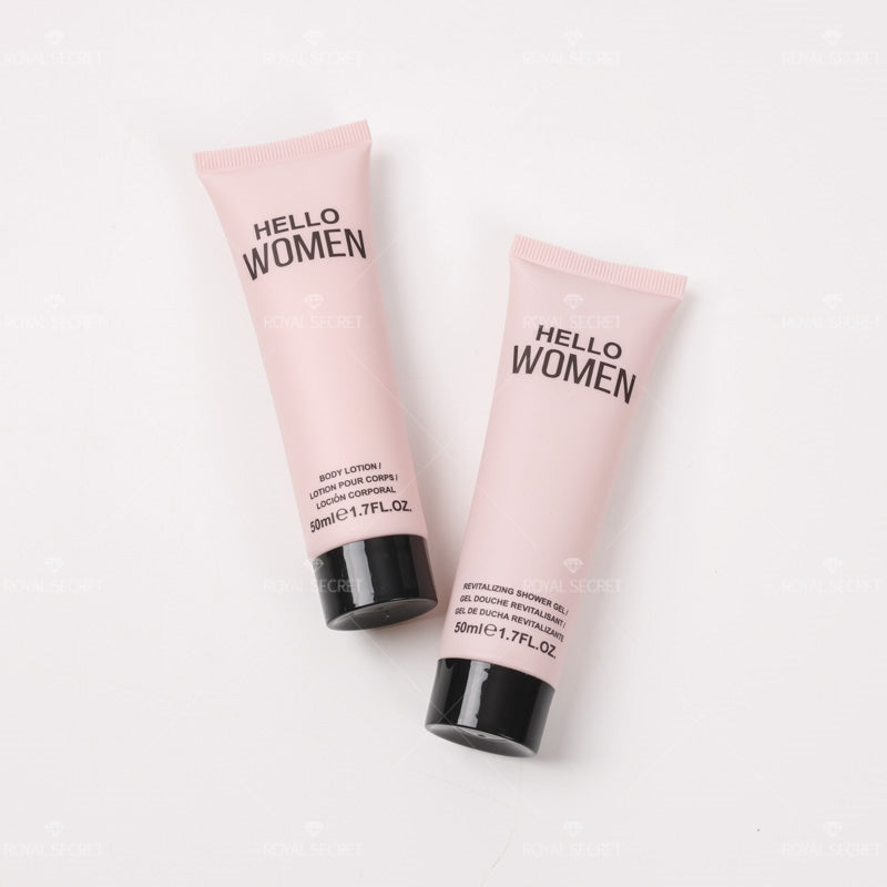 Conjunto de 4 piezas para mujer Gel de ducha + Loción corporal + Spray corporal + Perfume (Personalizado)
