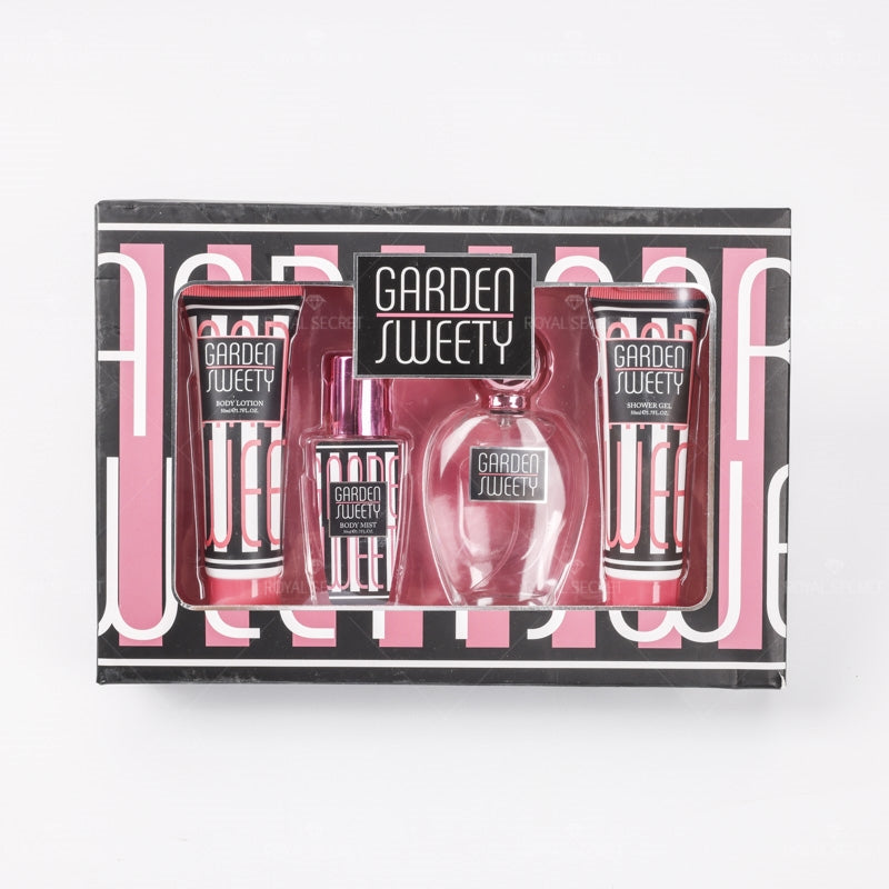 Conjunto de 4 piezas para mujer Gel de ducha + Loción corporal + Spray corporal + Perfume (Personalizado)