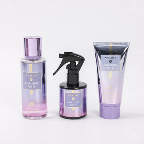 Body lotion + Hair perfume spray + Body spray Set de 3 piezas（Mayoreo）