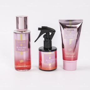 Body lotion + Hair perfume spray + Body spray Set de 3 piezas（Mayoreo）