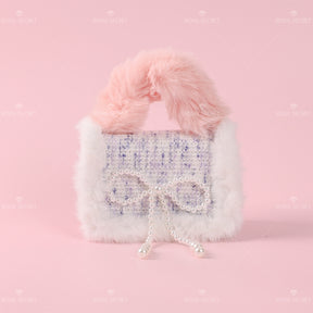 Linda Bolsa De Mensajero De Felpa Para Mujer Con Luces Bolso Bandolera （Mayoreo）