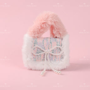 Linda Bolsa De Mensajero De Felpa Para Mujer Con Luces Bolso Bandolera （Mayoreo）
