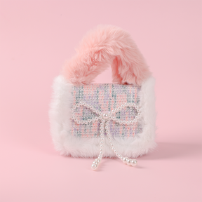 Linda Bolsa De Mensajero De Felpa Para Mujer Con Luces Bolso Bandolera （Mayoreo）