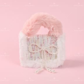 Linda Bolsa De Mensajero De Felpa Para Mujer Con Luces Bolso Bandolera （Mayoreo）