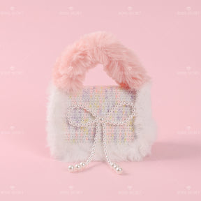 Linda Bolsa De Mensajero De Felpa Para Mujer Con Luces Bolso Bandolera （Mayoreo）