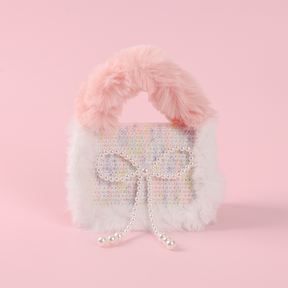 Linda Bolsa De Mensajero De Felpa Para Mujer Con Luces Bolso Bandolera （Mayoreo）
