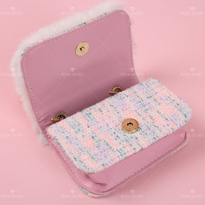 Linda Bolsa De Mensajero De Felpa Para Mujer Con Luces Bolso Bandolera （Mayoreo）