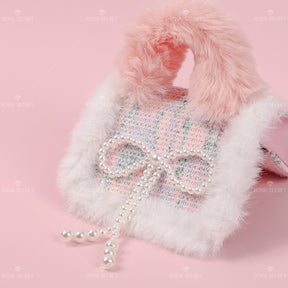 Linda Bolsa De Mensajero De Felpa Para Mujer Con Luces Bolso Bandolera （Mayoreo）