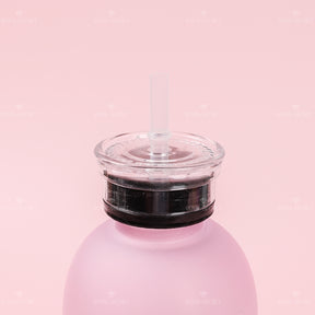1000 ML Botella De Agua De Oso Gordo Degradado Con Pajita Y Pegatina (Personalizado)