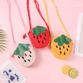 Bandolera De Felpa Con Forma De Fresa Lindo Bolso De Hombro（Mayoreo）