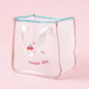 Dibujos animados animal print cute lady portátil transparente bolsa de almacenamiento (Personalizado)