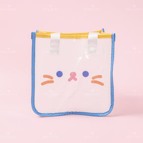 Dibujos animados animal print cute lady portátil transparente bolsa de almacenamiento (Personalizado)