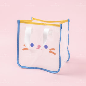 Dibujos animados animal print cute lady portátil transparente bolsa de almacenamiento (Personalizado)