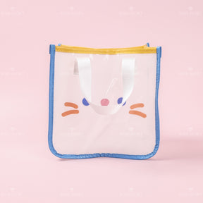 Dibujos animados animal print cute lady portátil transparente bolsa de almacenamiento (Personalizado)